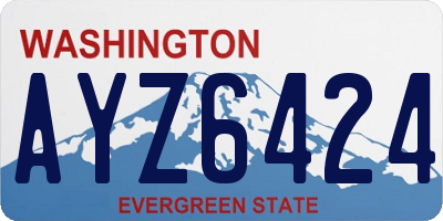 WA license plate AYZ6424