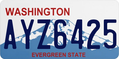 WA license plate AYZ6425