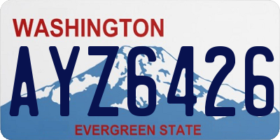 WA license plate AYZ6426