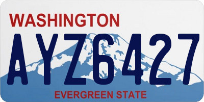 WA license plate AYZ6427