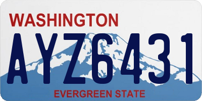 WA license plate AYZ6431