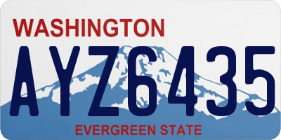 WA license plate AYZ6435