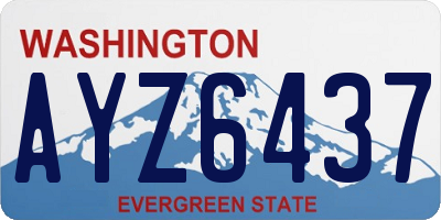 WA license plate AYZ6437