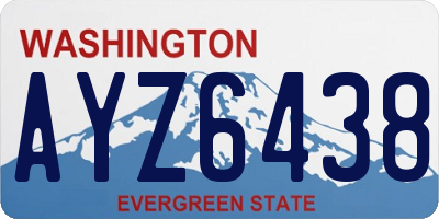 WA license plate AYZ6438