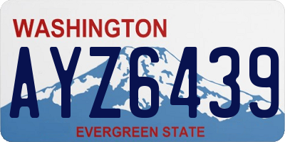 WA license plate AYZ6439