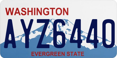 WA license plate AYZ6440