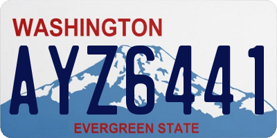 WA license plate AYZ6441