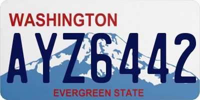 WA license plate AYZ6442