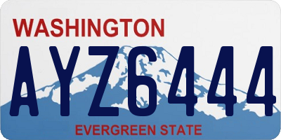 WA license plate AYZ6444