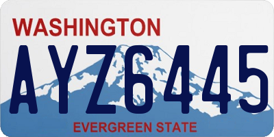 WA license plate AYZ6445