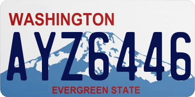 WA license plate AYZ6446