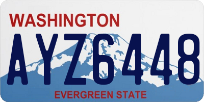 WA license plate AYZ6448