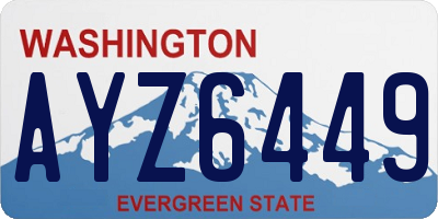 WA license plate AYZ6449