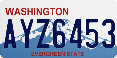 WA license plate AYZ6453