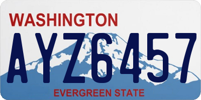 WA license plate AYZ6457