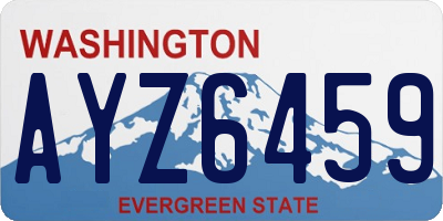 WA license plate AYZ6459