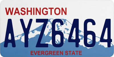 WA license plate AYZ6464