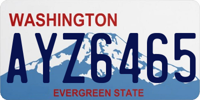 WA license plate AYZ6465