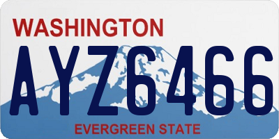 WA license plate AYZ6466