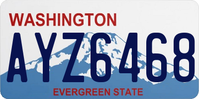 WA license plate AYZ6468