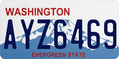 WA license plate AYZ6469