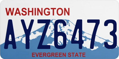 WA license plate AYZ6473