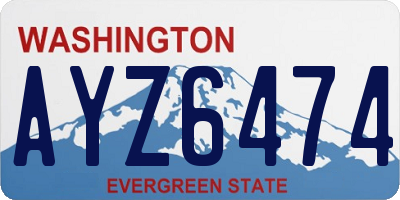 WA license plate AYZ6474