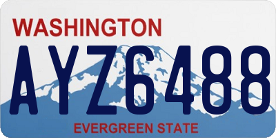 WA license plate AYZ6488