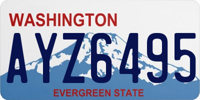 WA license plate AYZ6495