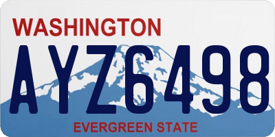 WA license plate AYZ6498