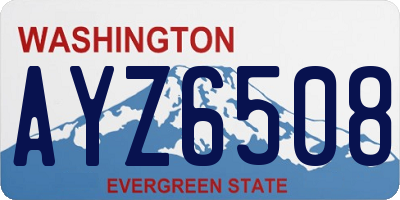 WA license plate AYZ6508