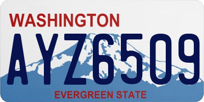 WA license plate AYZ6509