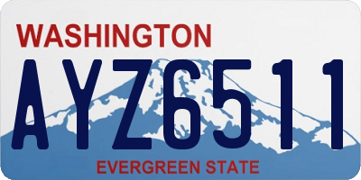 WA license plate AYZ6511