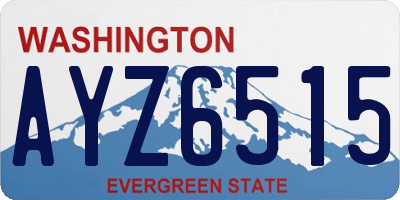 WA license plate AYZ6515