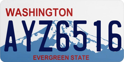 WA license plate AYZ6516