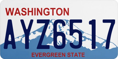 WA license plate AYZ6517