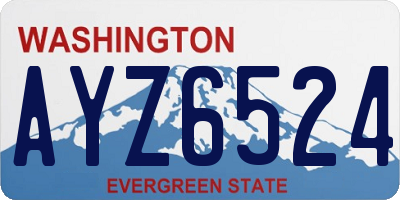 WA license plate AYZ6524