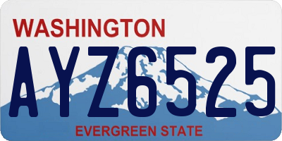 WA license plate AYZ6525