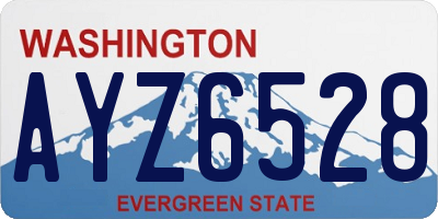 WA license plate AYZ6528