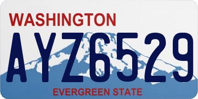 WA license plate AYZ6529