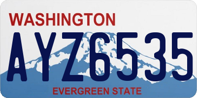 WA license plate AYZ6535