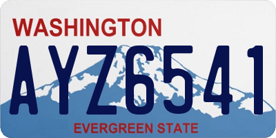 WA license plate AYZ6541