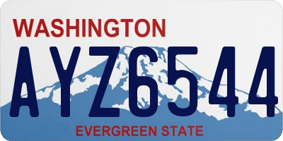 WA license plate AYZ6544