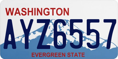 WA license plate AYZ6557