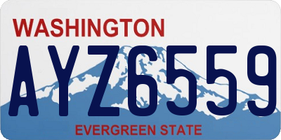 WA license plate AYZ6559