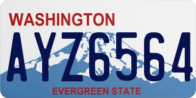 WA license plate AYZ6564