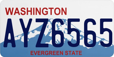 WA license plate AYZ6565