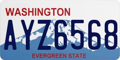 WA license plate AYZ6568