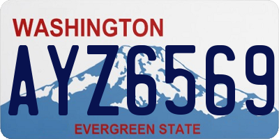 WA license plate AYZ6569