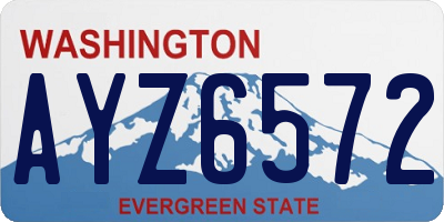 WA license plate AYZ6572